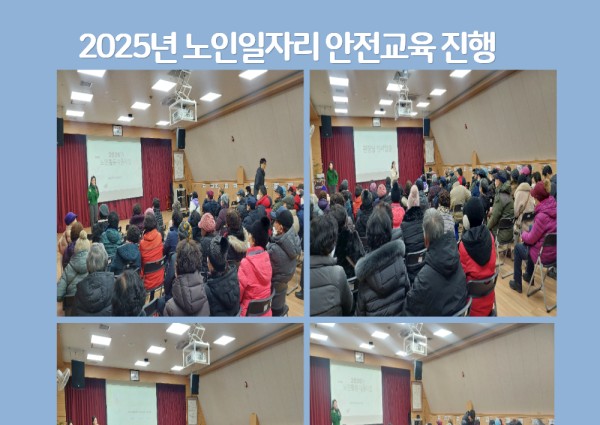 [노인일자리] 2025년 노인사회활동지원사업 안전교육/ 직무교육 실시 이미지