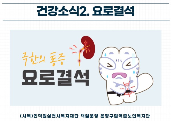 [건강생활지원] 건강소식2. 요로결석 이미지