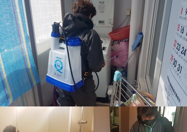 [재가복지사업] 재가복지어르신 1차 방역서비스 실시. 이미지